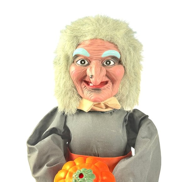 Vintage 24" Telco Motion Witch Figure Halloween Animated Decor Tested  Working - Picture 2 of 7